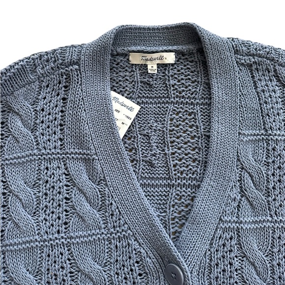NWT Madewell Open Stitch Cardigan Sweater Medium - Picture 4 of 9
